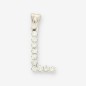 Colgante L en oro blanco 18kt y brillantes