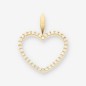 Colgante corazón de oro amarillo 18kt y brillantes