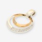 Colgante oro blanco y amarillo 18kt con brillantes