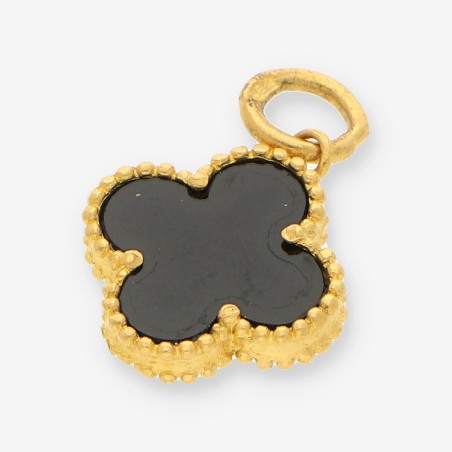 Colgante trébol con Ónix y oro 18kt
