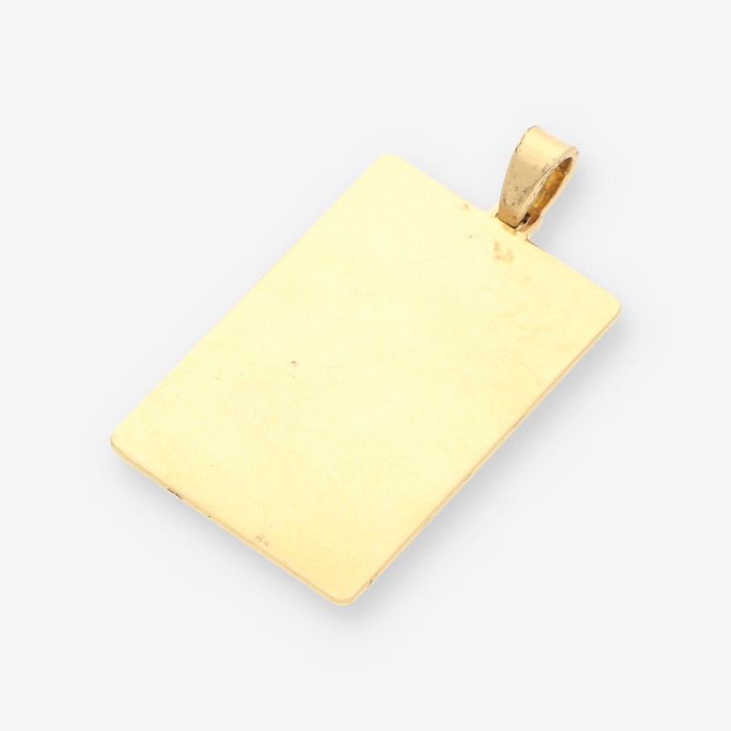Colgante placa oro