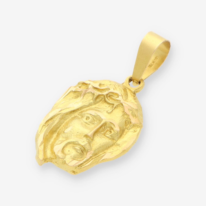 Colgante cara cristo oro