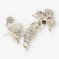 Broche perro oro blanco 18kt