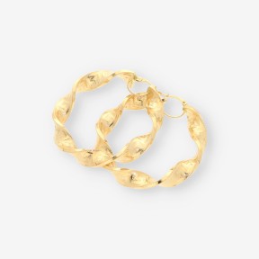 Pendientes aro rizados oro 18kt