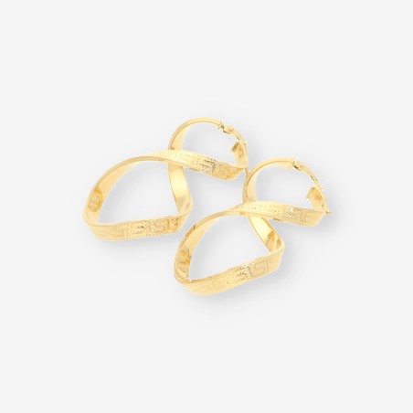 Pendientes aro infinito oro 18kt
