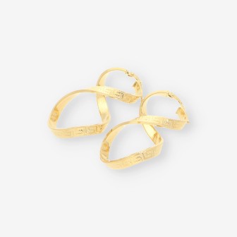 Pendientes aro infinito oro