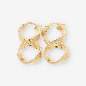 Pendientes oro forma 8