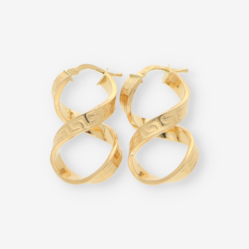 Pendientes oro 18kt forma infinito