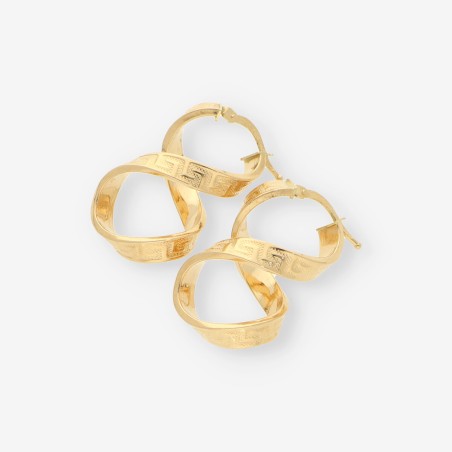 Pendientes oro 18kt forma infinito