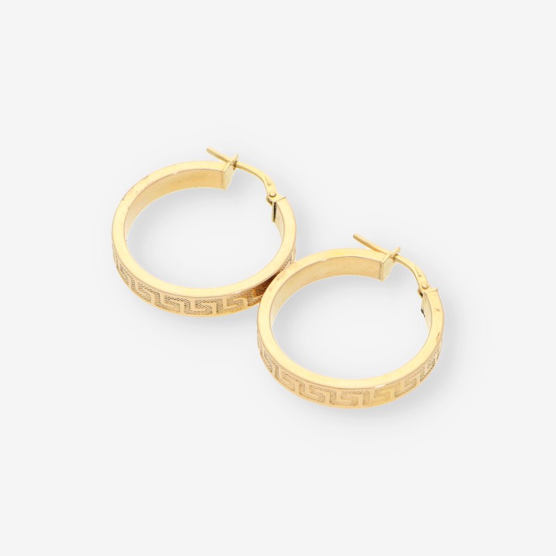 Pendientes aro oro dibujo Versace