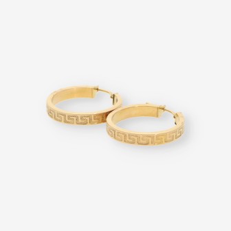 Pendientes aro oro dibujo Versace