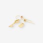 Pendientes largos llave y cerradura oro 18kt