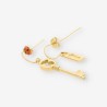 Pendientes largos llave y cerradura oro