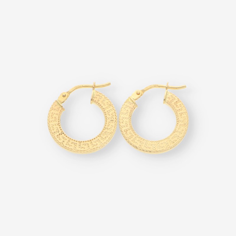 Pendientes aro plano en oro 18kt