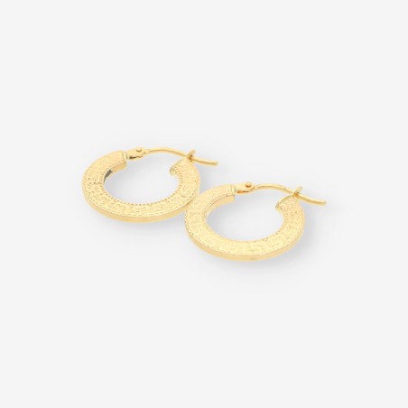 Pendientes aro plano en oro 18kt