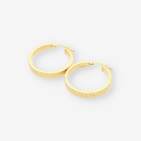 Pendientes aro en oro 18kt