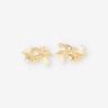 Pendientes oro, perla y circonitas