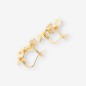 Pendientes oro 18kt con perla y circonitas