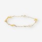 Pulsera delfines oro 18kt blanco y amarillo
