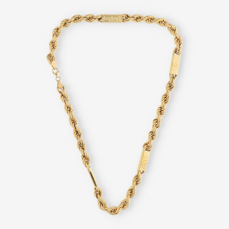 Cadena cordón con dibujo greca oro 18kt 51cm
