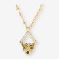 Gargantilla leopardo brillantes y oro 18kt 53.5cm