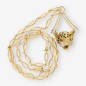 Gargantilla leopardo brillantes y oro 18kt 53.5cm