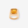 Anillo piedra naranja y oro