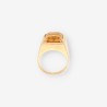 Anillo piedra naranja y oro