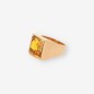 Anillo piedra naranja y oro 18kt