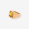 Anillo piedra naranja y oro