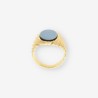 Anillo oro y piedra azul