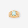 Anillo piedra azul y oro