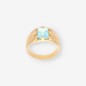 Anillo piedra azul y oro 18kt