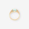 Anillo piedra azul y oro