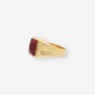 Anillo oro 18kt piedra roja