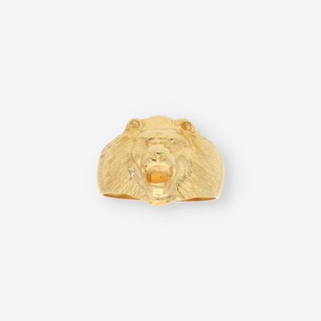 Anillo leÃ³n oro