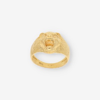 Anillo leÃ³n oro