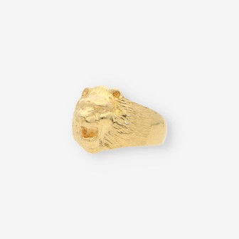 Anillo leÃ³n oro