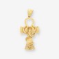 Colgante  cruz Ankh con  serpiente oro 18kt