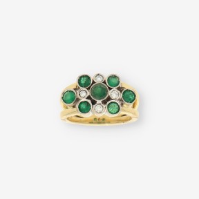 Anillo Esmeralda oro y brillantes