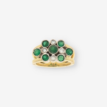 Anillo Esmeralda oro y brillantes