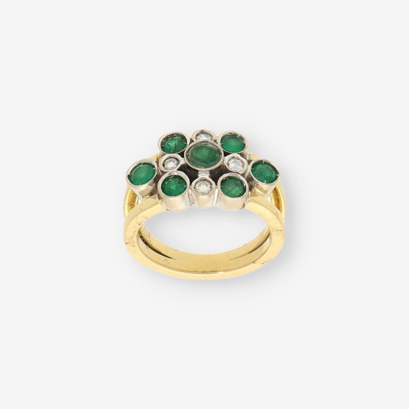 Anillo Esmeralda oro y brillantes