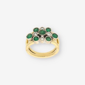 Anillo Esmeralda oro y brillantes