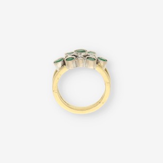 Anillo Esmeralda oro y brillantes