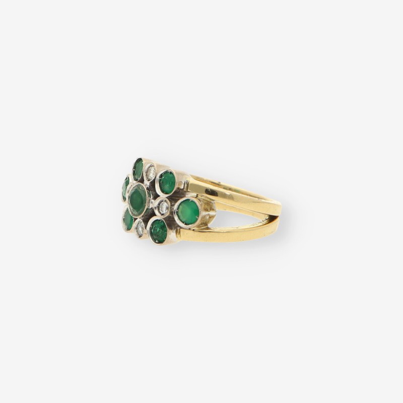 Anillo Esmeralda oro y brillantes