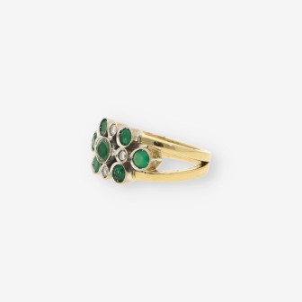 Anillo Esmeralda oro y brillantes