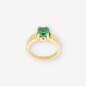 Anillo oro 18kt piedra verde