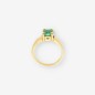 Anillo oro 18kt piedra verde