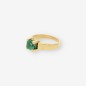 Anillo oro 18kt piedra verde