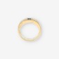 Anillo oro 18kt bicolor zafiro y brillantes